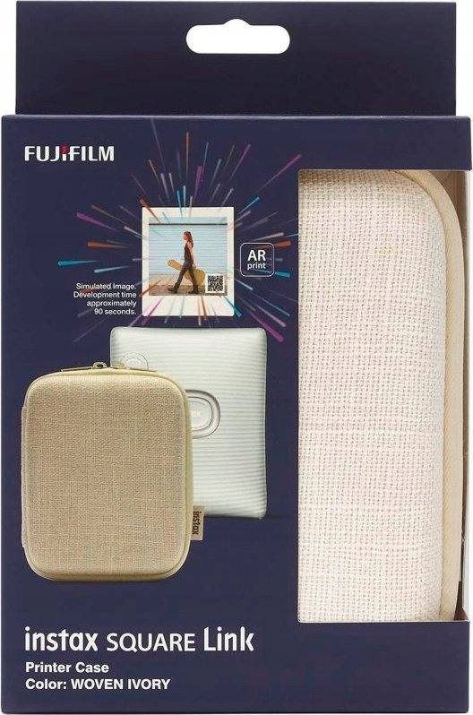Çantë mbrojtëse Fujifilm Instax SQUARE Link, për printer smartphone, Woven Ivory