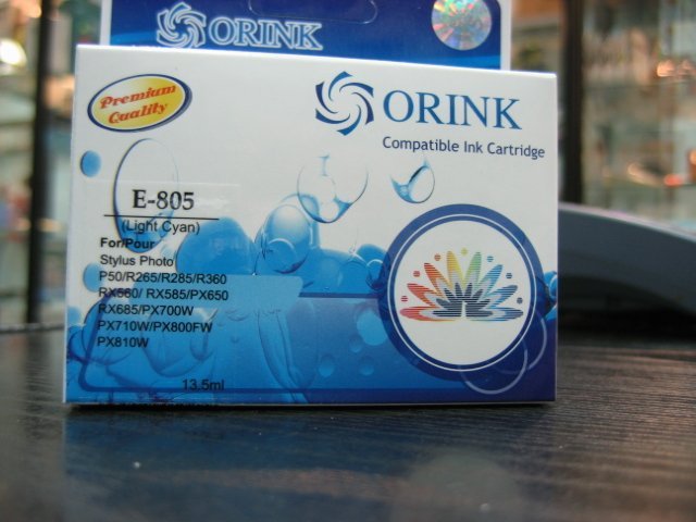 Kartuçë boje Orink Epson T0801, zëvendësuese, 15 ml, e zezë