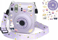 Këllëf mbrojtës LoveInstant për Fujifilm Instax Mini 12, transparent, me rrip dhe ngjitëse Sweet Rabbit