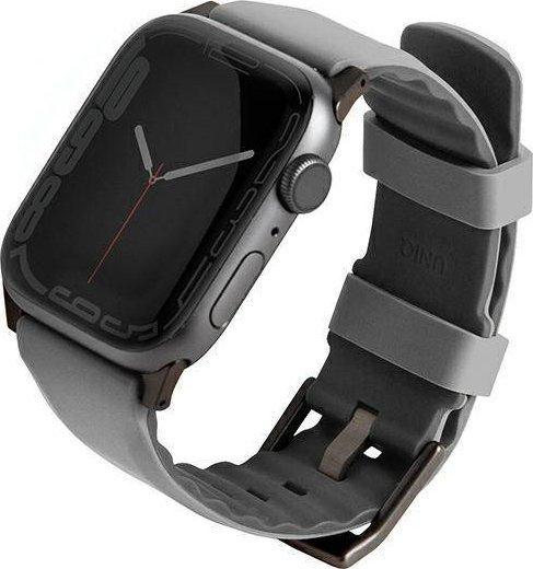 Rrip ore Uniq Linus Airosoft për Apple Watch 40/41mm, silikon, gri