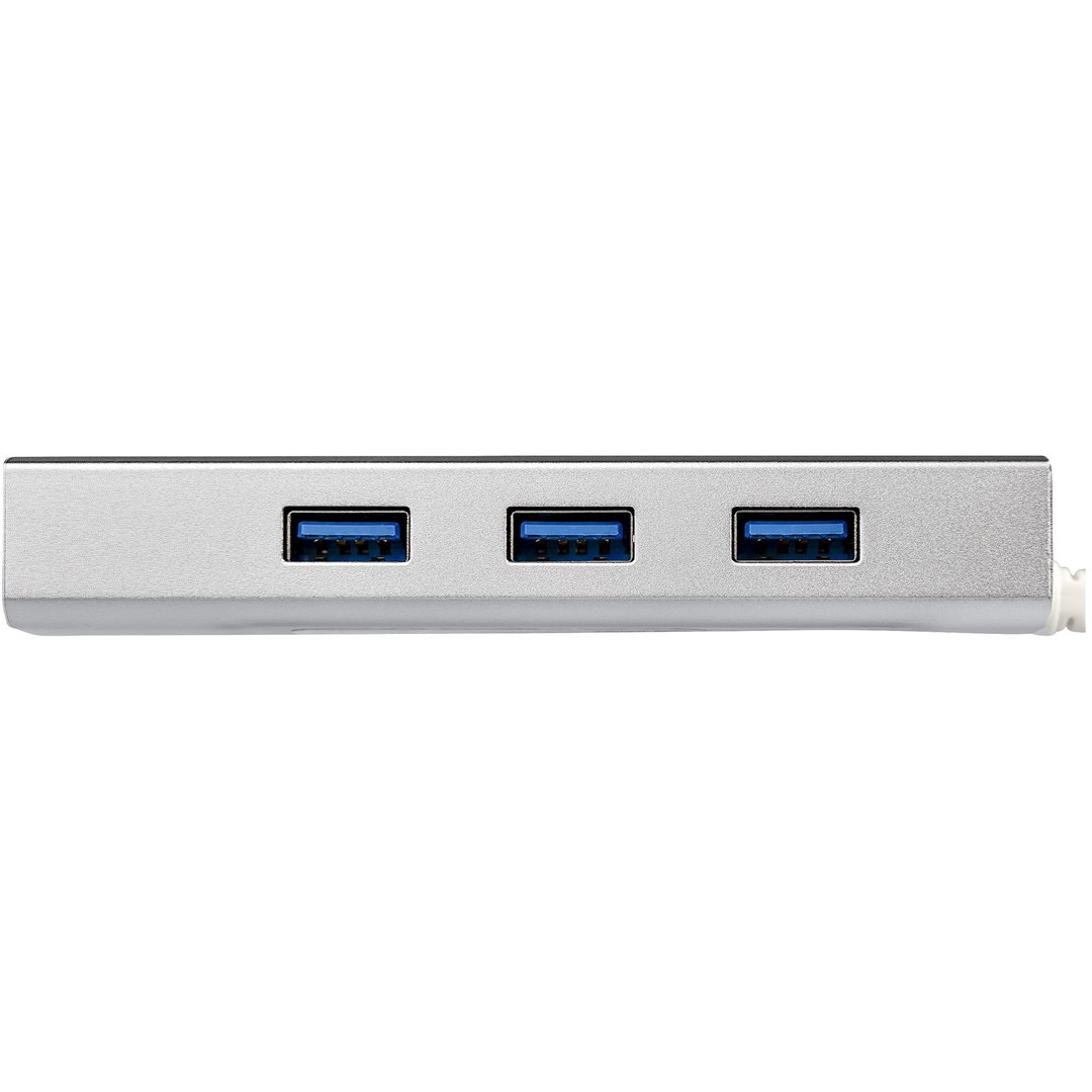USB Hub StarTech.com ST3300G3UA, 3 porte + GbE, alumini, i argjendtë
