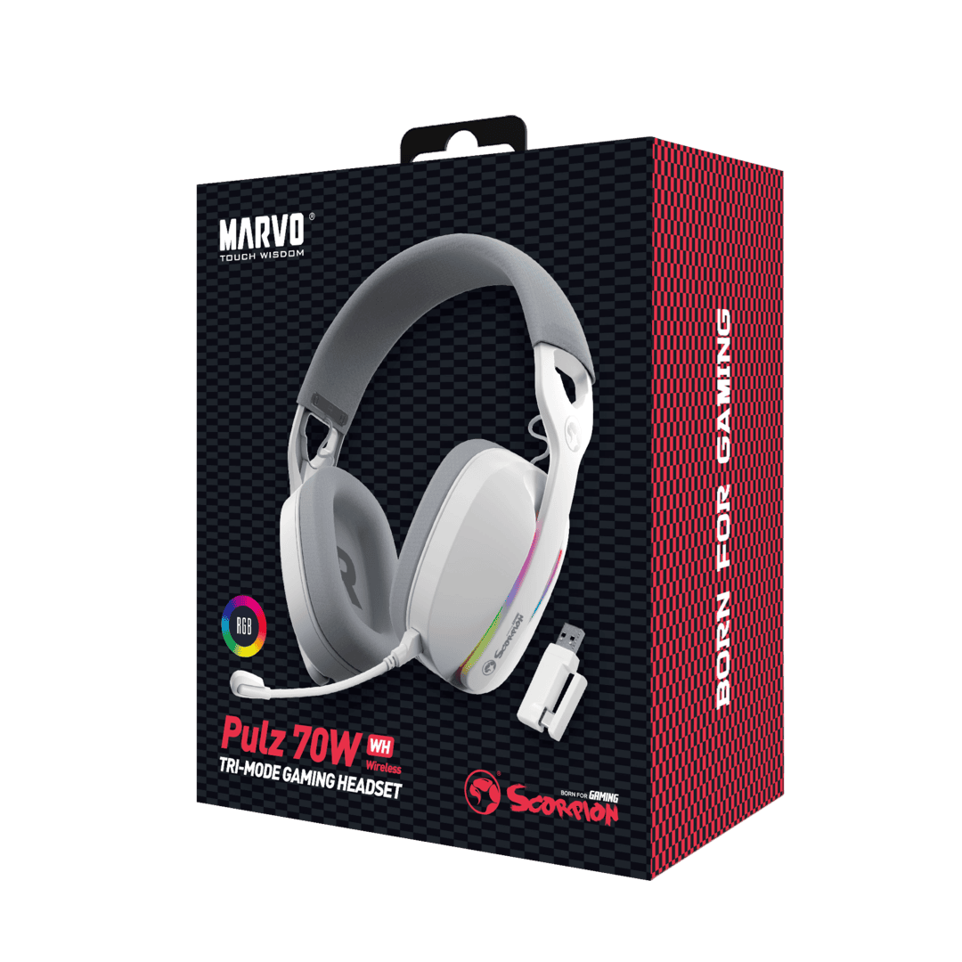 Kufje Me Bluetooth MARVO HG9086W WH