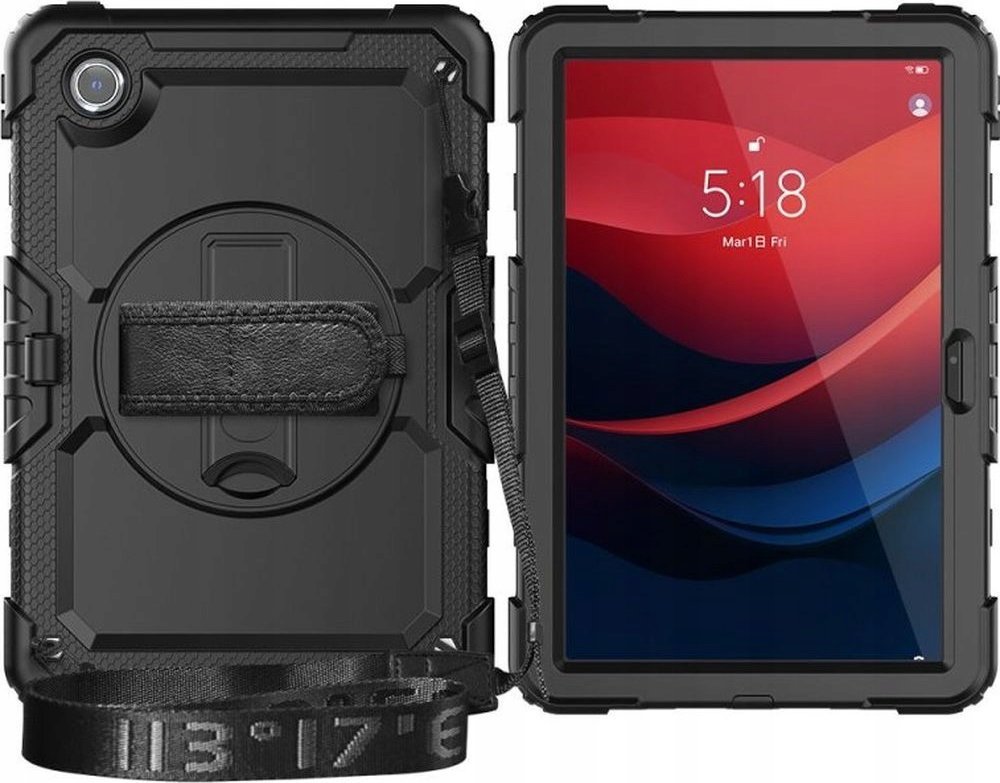 Mbulesë mbrojtëse Tech-Protect SOLID360 për Lenovo Tab M11 11", me këmbëz, e zezë