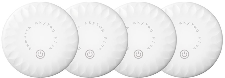 GPS gjurmues 4smarts SkyTag Plus, set 4 copë, kompatibil me Apple Find My, i bardhë