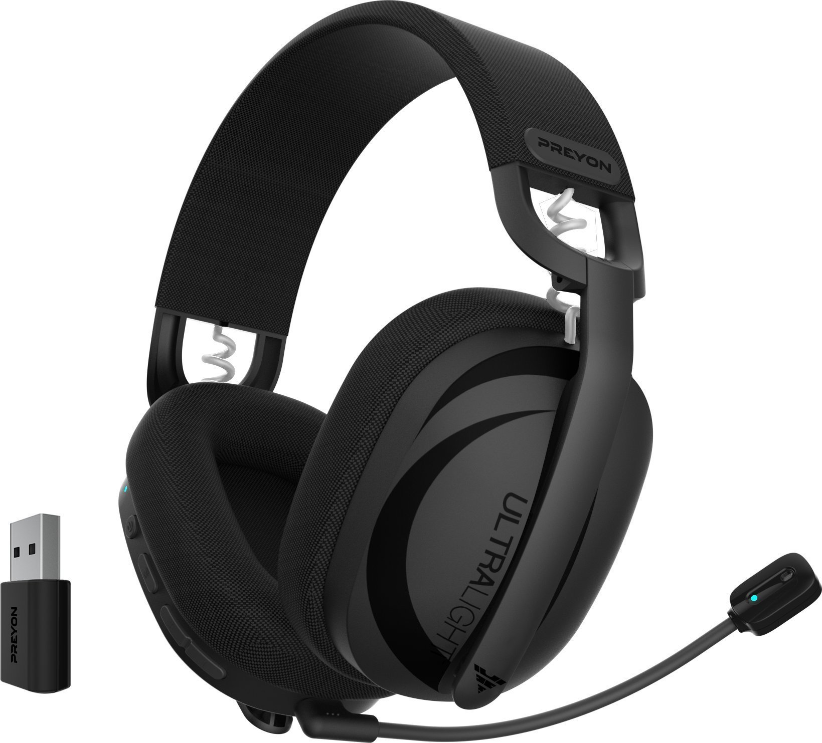 Set gaming Preyon Tornado Fly PTF40B me qëndrues kufjesh Heron Beak PHB41B, RGB, wireless charging, i zi 3