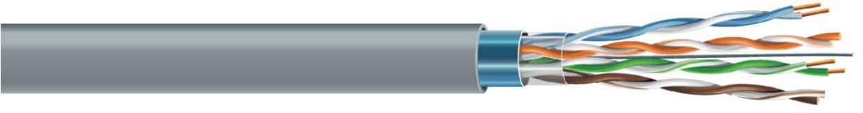 Kabllo rrjeti LAN ECG FTP Cat6, 305m, shielded PVC, gri