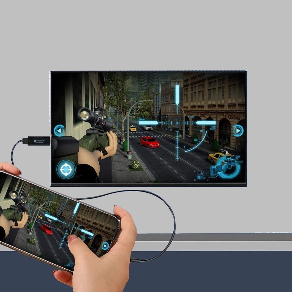 Kartë video capture Techly I USB VIDEO 1080TY, USB në HDMI, hyrje 4K 60Hz, dalje 1080p, e zezë