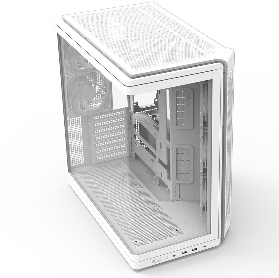 Këse kompjuteri Zalman P60, ATX mid tower, xham i temperuar, e bardhë