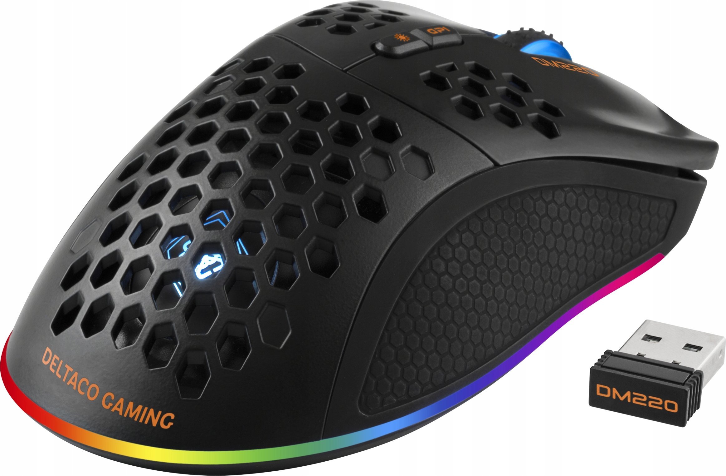 Maus gaming DM220 Wireless, RGB, 2.4 GHz, i zi