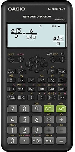 Kalkulator shkencor Casio FX-82ES PLUS-2, ekran me piksel, xhepi, i zi
