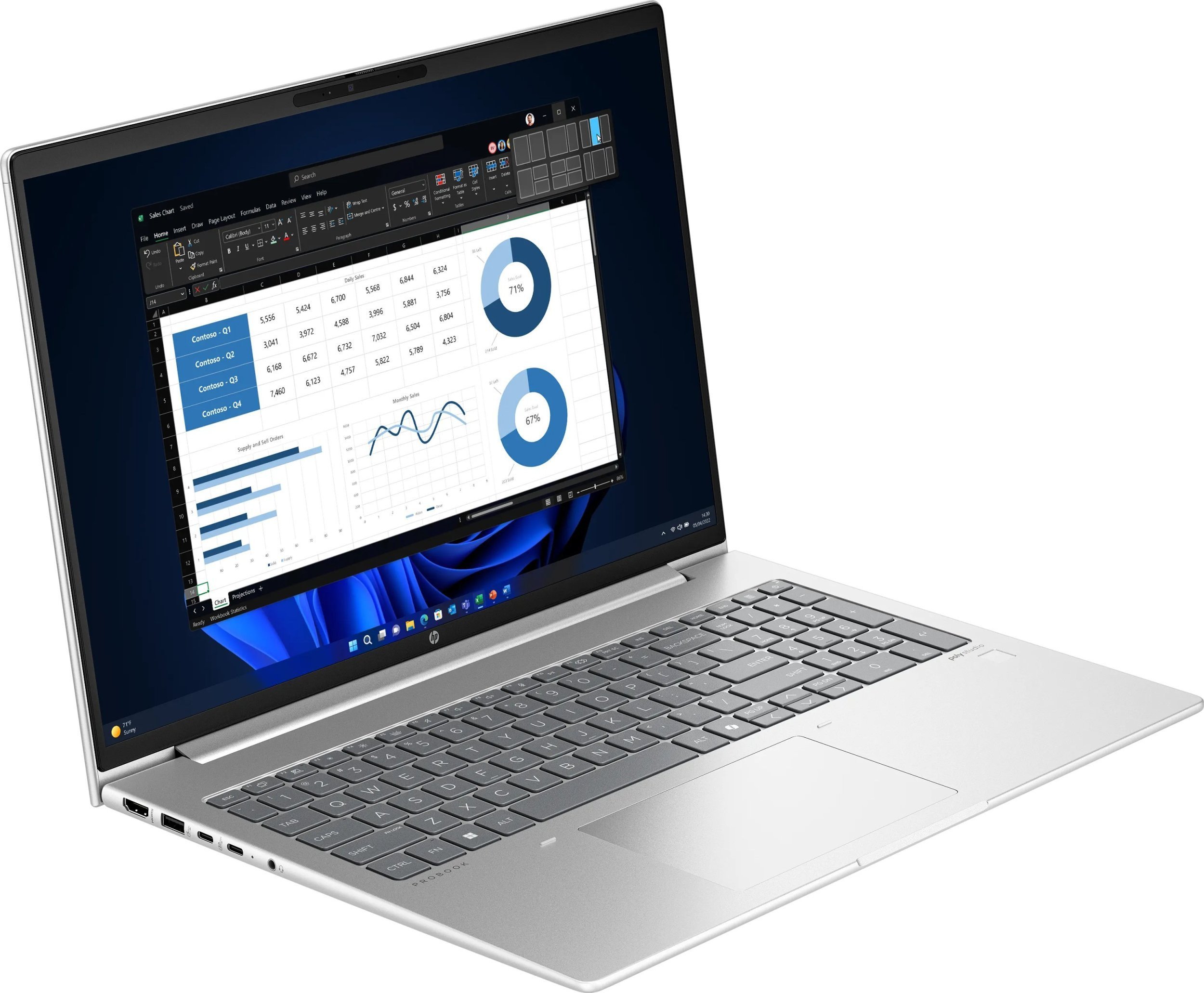Laptop HP ProBook 460 G11, Ultra 5 125U, 16GB RAM, 512GB SSD, 16" FHD, argjent