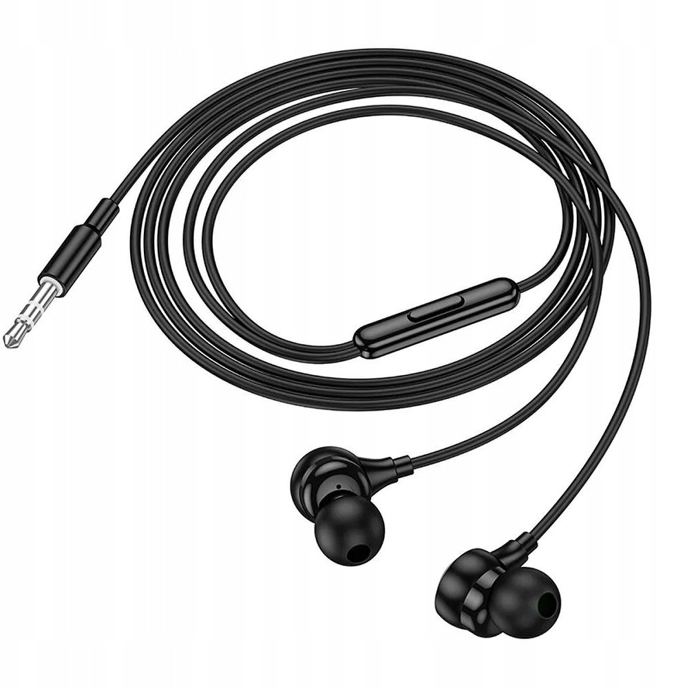 Kufje me tel Hoco M116, 3.5 mm, me mikrofon, të zeza