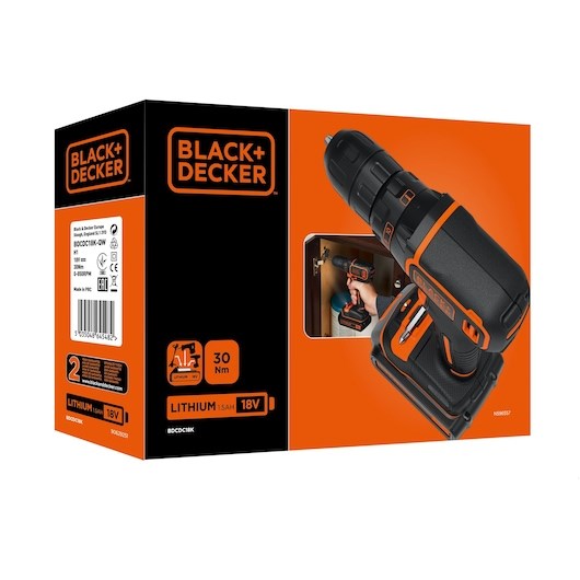 Makinë shpuse vidhosëse Black & Decker BDCDC18, 18V, 30Nm, portokalli e zezë