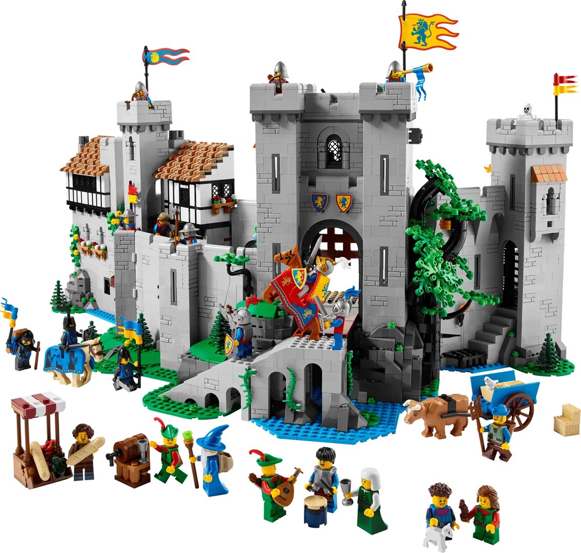 Set LEGO Lion Knights' Castle, kështjellë mesjetare, ndërtim modular, shumëngjyrësh