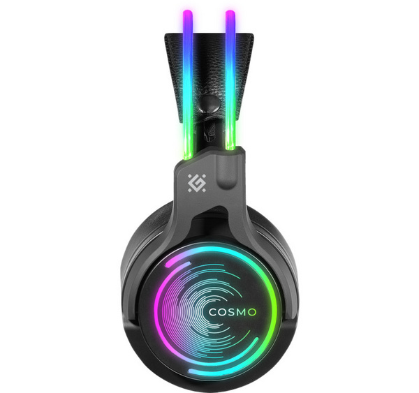 Kufje DEFENDER COSMO PRO 7.1, USB, 2.1m, RGB, të zeza