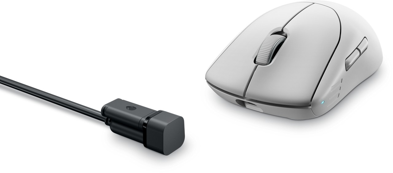 Maus Dell Alienware Pro Wireless RF, USB Type-C, 26000 DPI, i bardhë