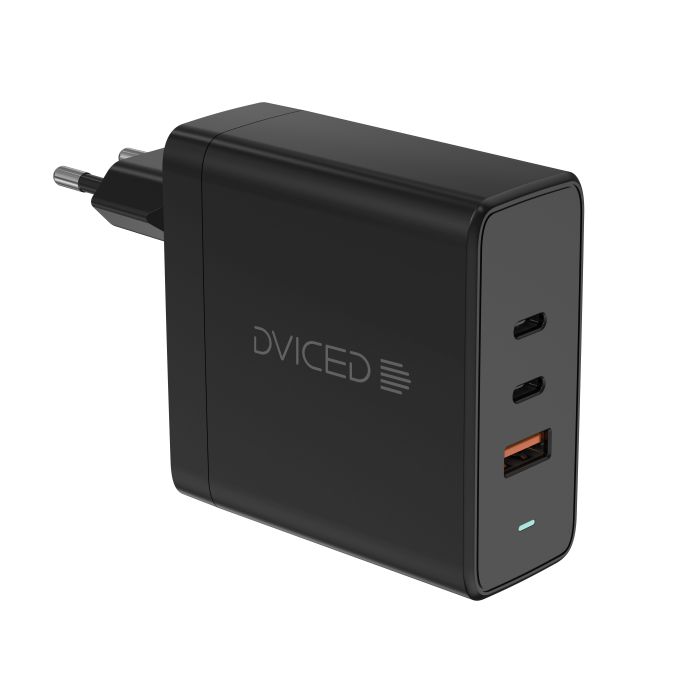 Dviced Wall Charger 65W GaN 1 USB-A, 2 USB-C EU, Black