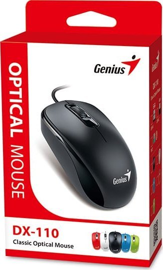 Maus Genius DX-110, me kabllo USB Type-C, 1000 DPI, i zi