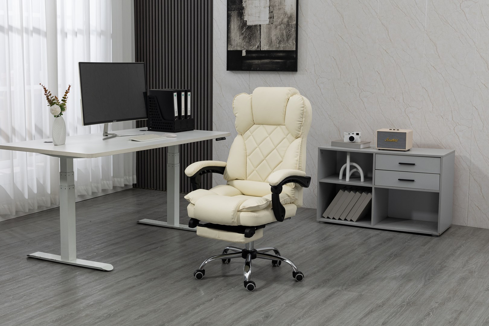 Karrige zyre Activejet YK7416, ergonomike, bezhë