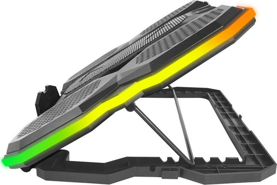 Mbajtëse ftohëse për laptop Esperanza Breva ECG107, 17", RGB, e zezë