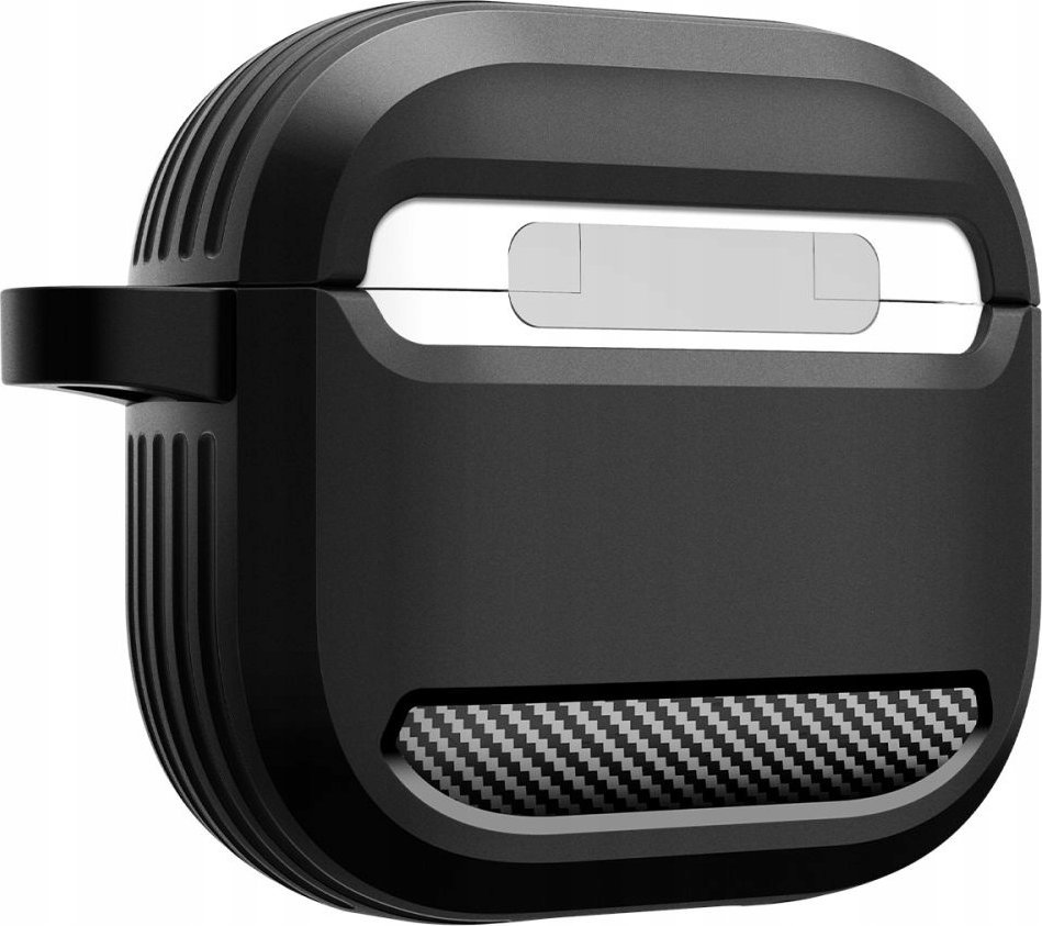 Mbulesë mbrojtëse Spigen Rugged Armor, për AirPods 4, TPU, e zezë mat