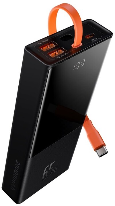 Powerbank me ekran LED Baseus Elf, 20000mAh, 65W, i zi 