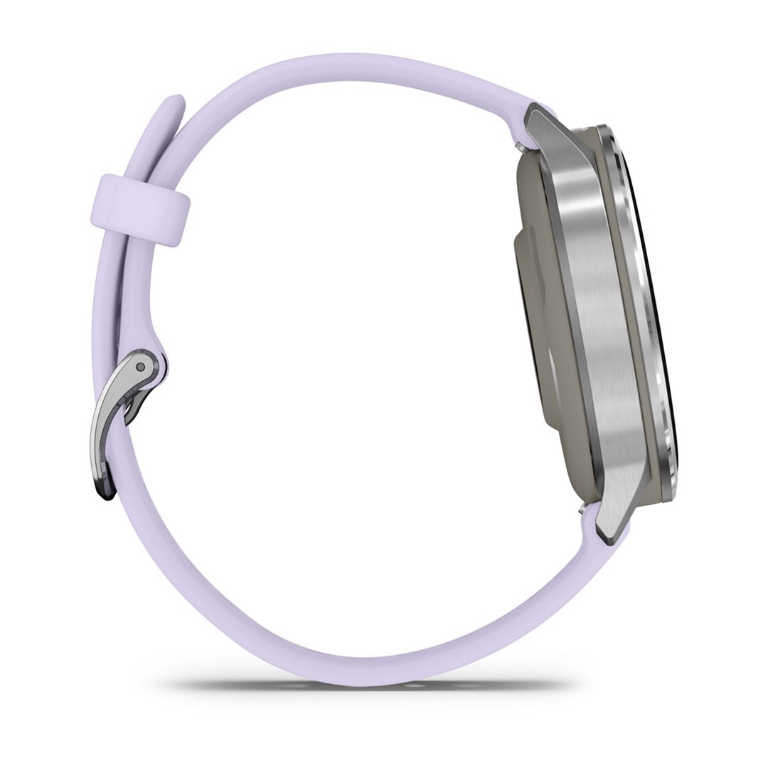 Orë inteligjente Garmin Venu 4, 41mm, GPS, argjend me rrip lejla