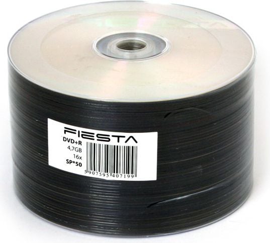 Disqe DVD+R FIESTA 40719, 4.7GB, 16x, paketim 50 copë