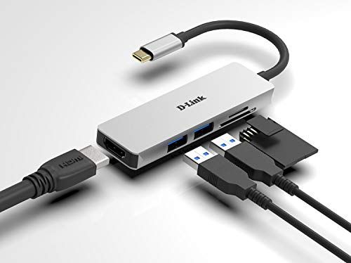 Docking station D-Link DUB-M530, USB-C 5 në 1, HDMI 4K, gri
