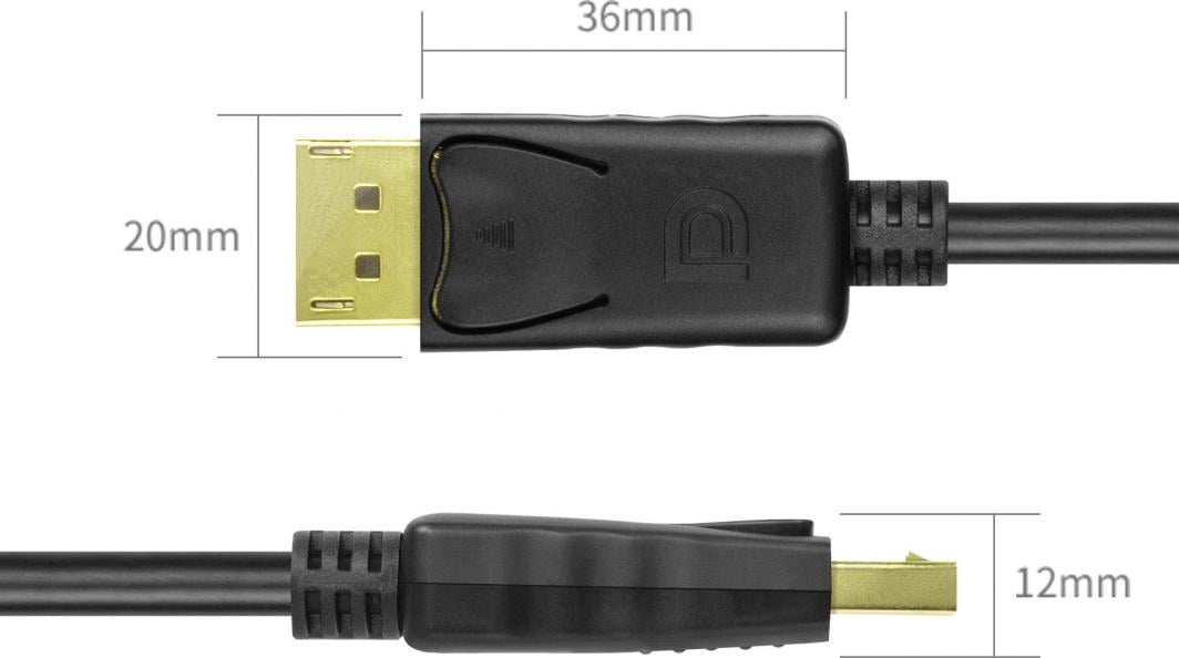 Кабел Unitek DisplayPort , 1.5m, црн (Y-C607BK)
