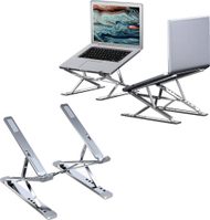 Mbajtëse laptopi Strado N8, për 10" deri 17", alumin, argjendtë