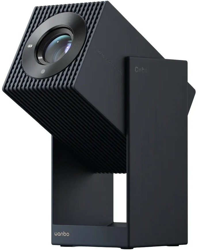 Projektor portativ Wanbo Cube 2 Pro, i kaltër errët