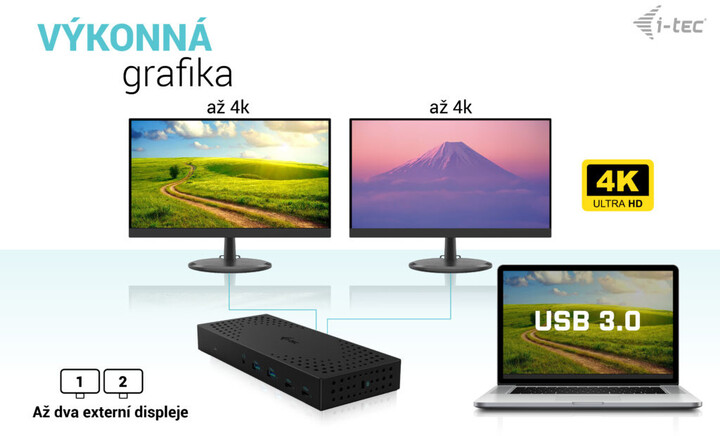 Docking Station i-tec USB 3.0/USB-C/Thunderbolt, 3x 4K Display, PD 100W