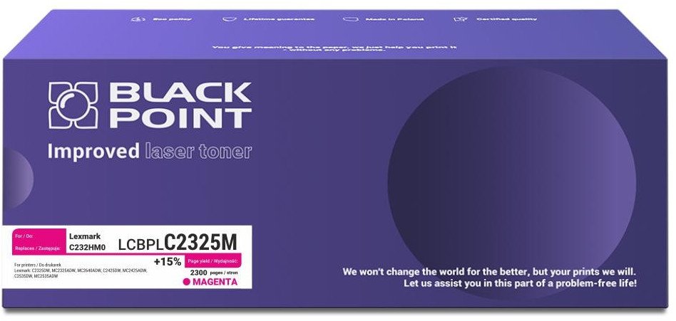 Toneri Black Point LCBPLC2325M, zëvendësues Lexmark C232HM0, magenta