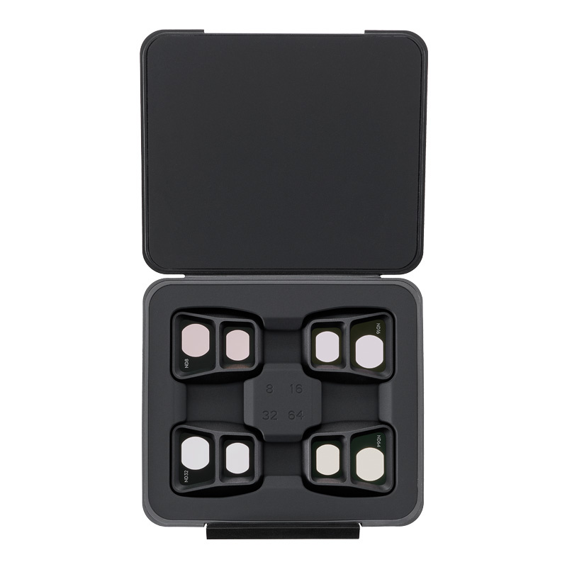 Set filtre ND për dron DJI CP.MA.00000700.01, 4 copë, me kuti mbrojtëse, i zi
