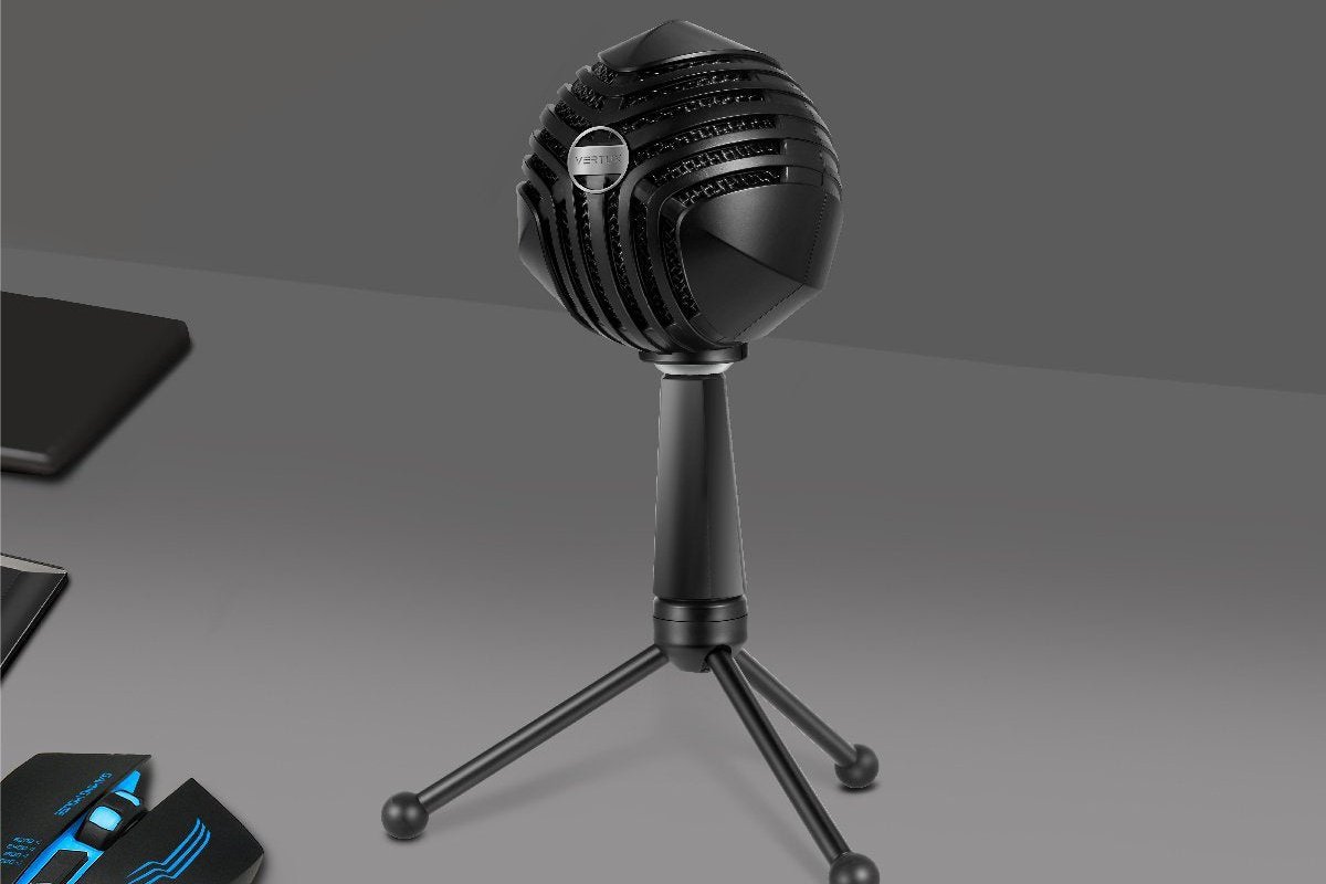 Mikrofon Vertux Sphere, digjital profesional, kardioid, i zi