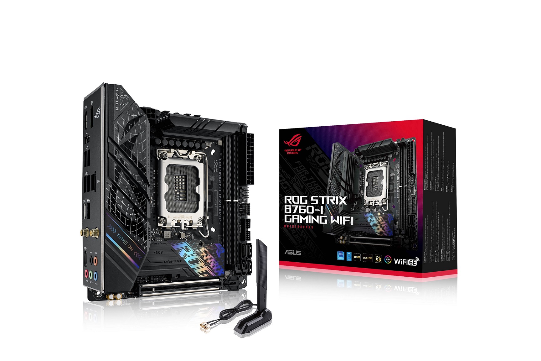 Pllakë amë ASUS ROG STRIX B760-I GAMING WIFI, LGA 1700, mITX