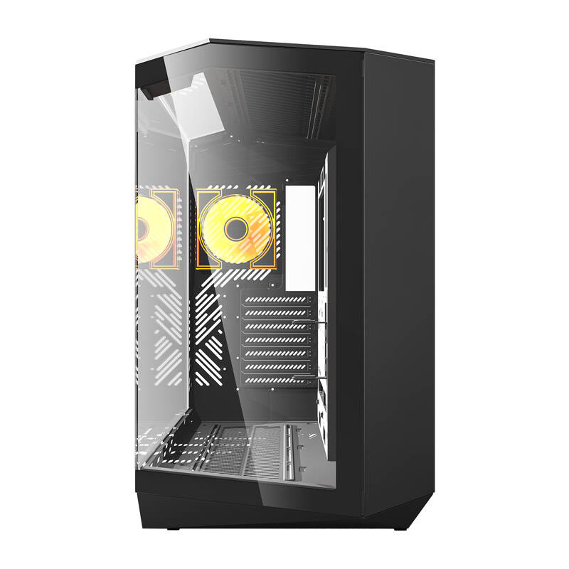 Kuti kompjuteri DarkFlash DY470, ATX Mid Tower, 4 ventilatorë gaming, e zezë