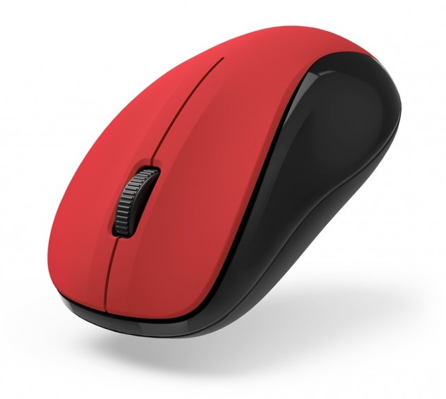 Maus Hama MW-300 V2, wireless, optik 1200 DPI, i kuq e zi