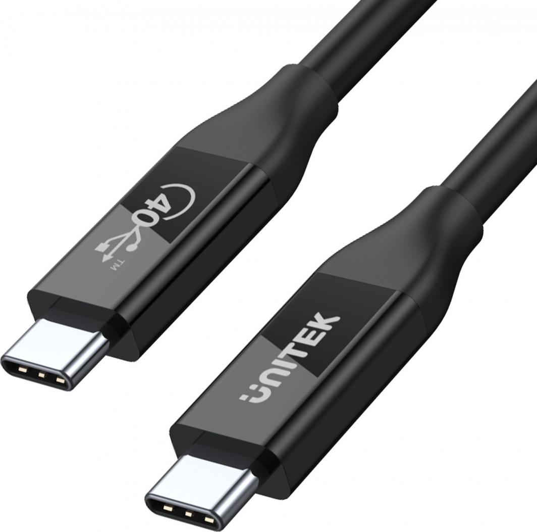 Kabllo rrjeti USB Unitek USB-C - Kabllo USB-C 0,8 m (C14100BK-0,8M), e zezë