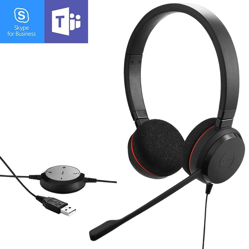 Kufje Jabra Evolve 20 DUO, Mic ANC USB, të zeza