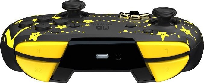 Kontroller PDP Rematch Super Stars Glow, wireless, i zi / i verdhë
