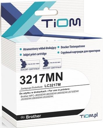 Boje printeri Tiom Ink për Brother 3217MN LC3217M, 15ml, magenta