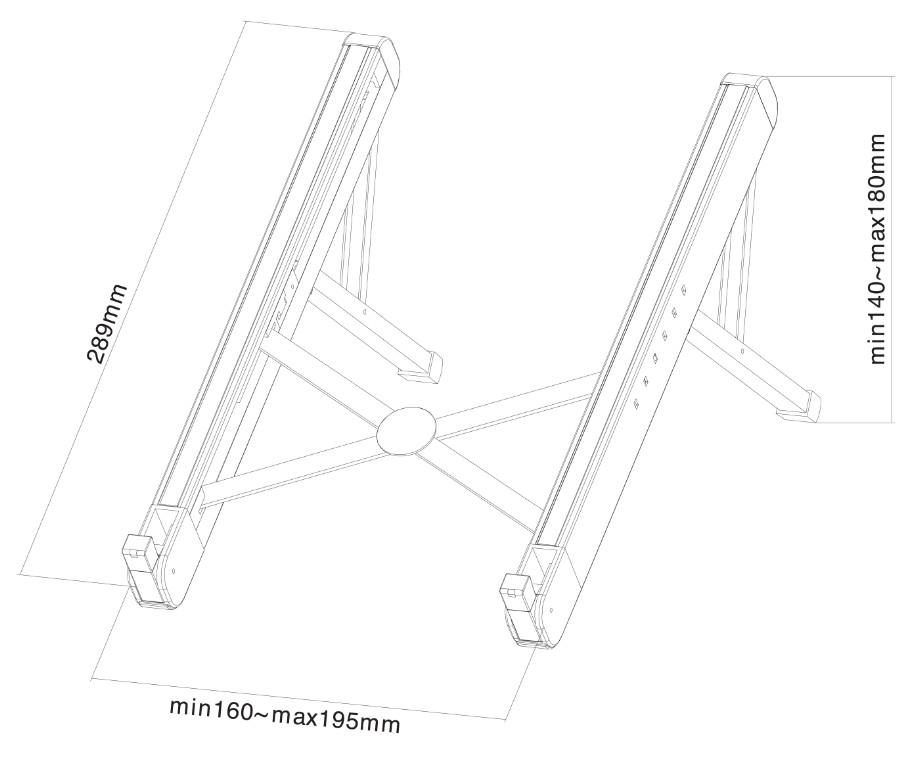 Mbajtëse laptopi Neomounts NSLS010, 11"-17", e palosshme, gri