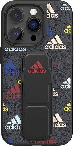 Mbulesë telefoni Adidas SP Grip Case për iPhone 14 Pro, qëndruese, e zezë me ngjyra