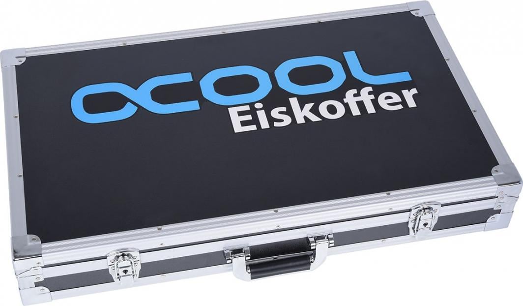 Set mjetesh Alphacool Eiskoffer Professional, përkulje HardTube 13 16mm, valixhe profesionale, i zi