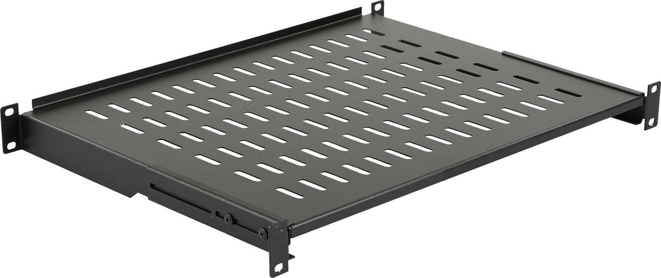 Raft për kabinet rack Lanview RAS400BL, 19", me thellësi të rregullueshme, i zi