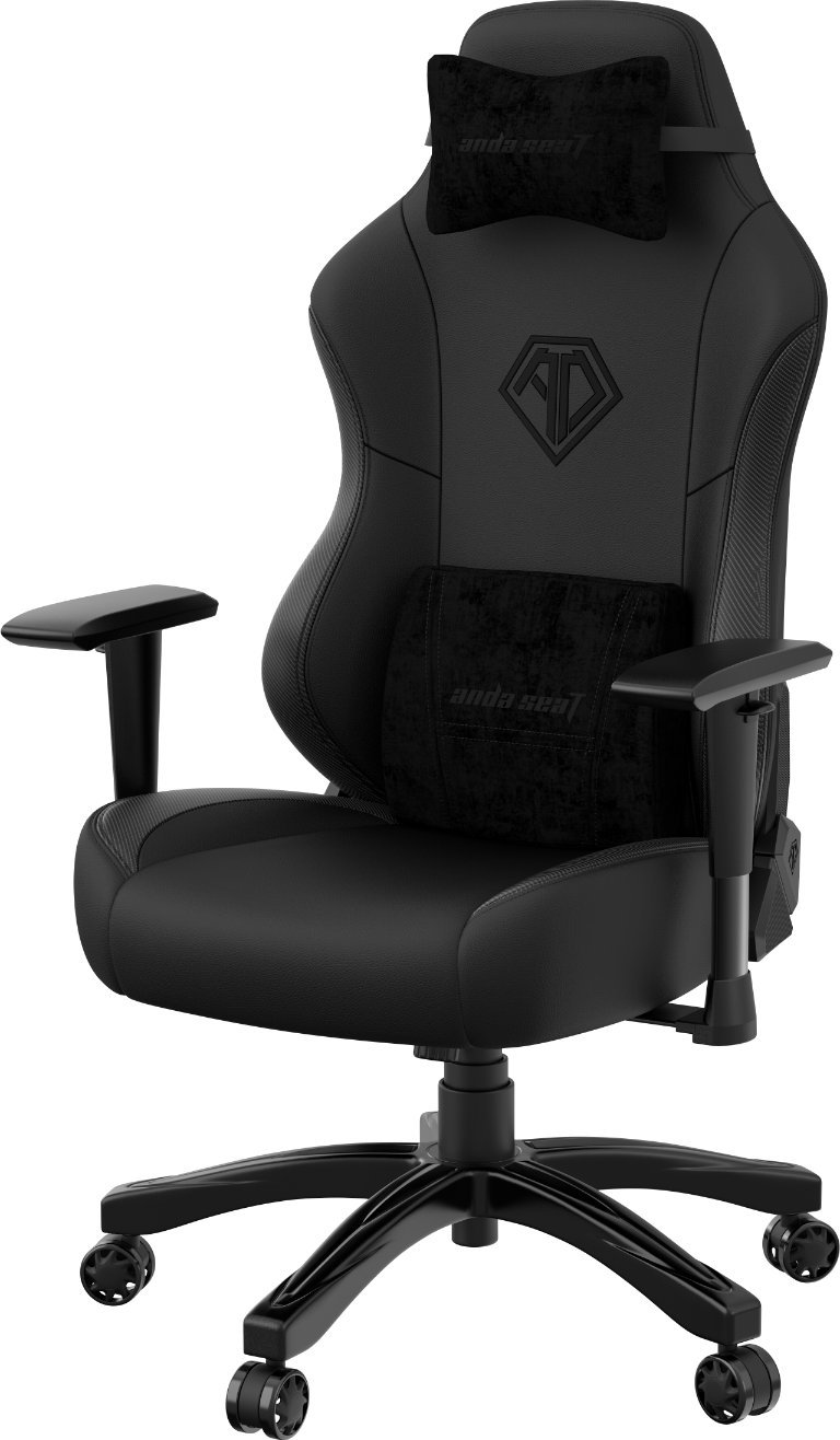 Karrige lojërash AndaSeat Phantom 3 Series, madhësia L, lëkurë PVC, e zezë