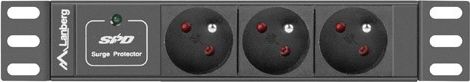 Енергетска дистрибутивна единица PDU 10\", 1U, 16A, 3 излези, црна