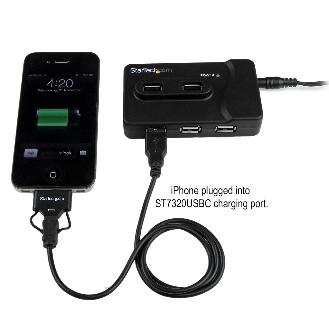 Qendër USB Startech, 6 porte, USB 3.2/2.0, e zezë